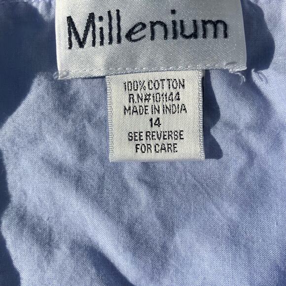 Blue tie dye short skirt, fairycore bohemian hippie boho chic Y2K indie earthy - Picture 4 of 6